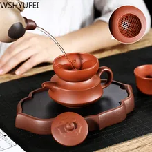 Креативный ситечко для чая из фиолетовой глины, фильтр для чая, чахай, аксессуары для чая кунг-фу, фильтр для кофе, чайный набор, бытовой чайный набор