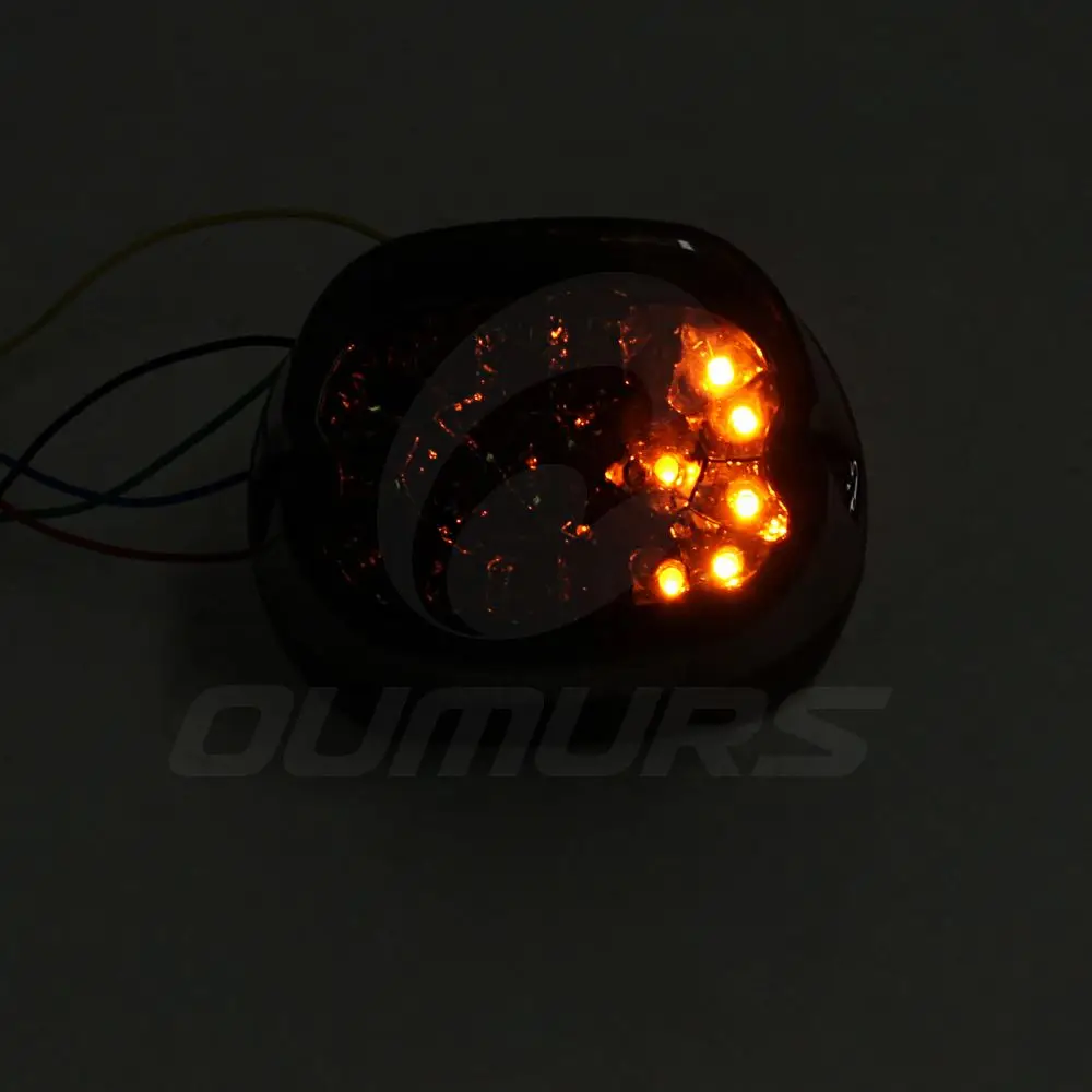 OUMURS мотоциклетные номерные знаки светодиодный задний фонарь поворотник тормозные ходовые огни для Harley Tour Road King Glide Dyna FXR Electra