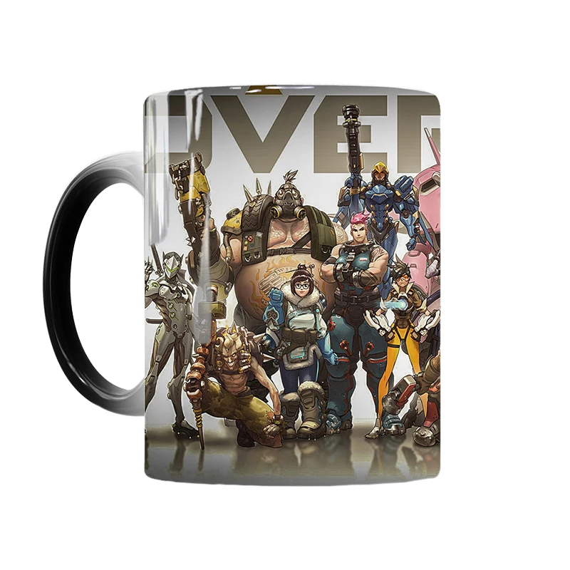 1 шт. Новинка 350 мл креативная игра Overwatch Волшебные меняющие цвет кружки утреннее