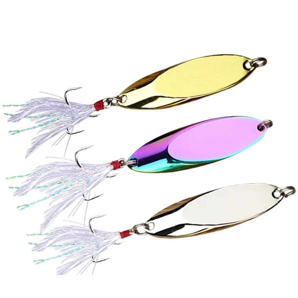 1Pcs 2.5G 42G Metal Spinner Spoon Lures Trout Fishing Lure Hard Bait