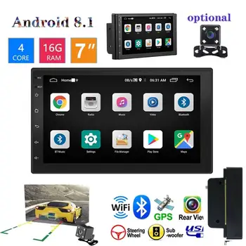 

7 Inch Car HD Capacitor Touch Screen Android 8.1 Bluetooth Mp5 Stereo Player 2 Din Radio GPS Navigation Integrated Machine