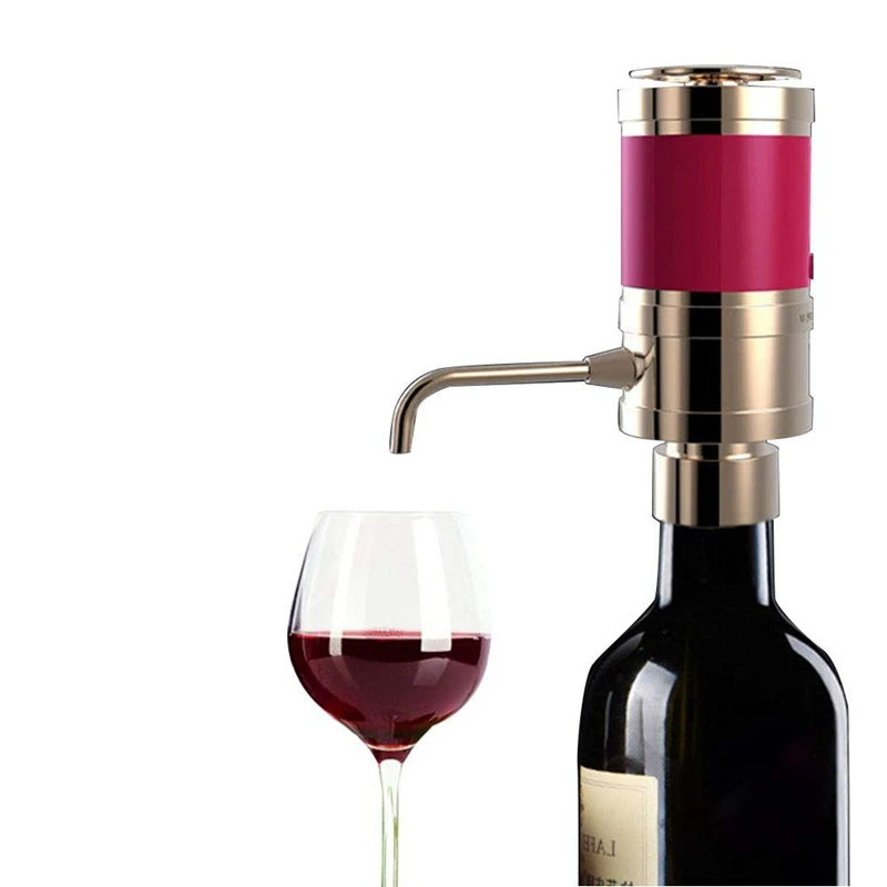 

Electric Wine Aerator and Dispenser - Quickly Oxidizes,Portable,Automatic Bottle Breather Pump with Metal Pourer Spout - Air Dec