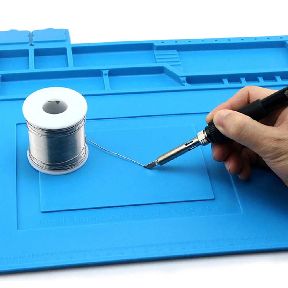 300*200mm Insulation Pad Maintenance Platform Silicon Soldering Mat Work Pad Desk Platform Solder Rework Repair Tool Station