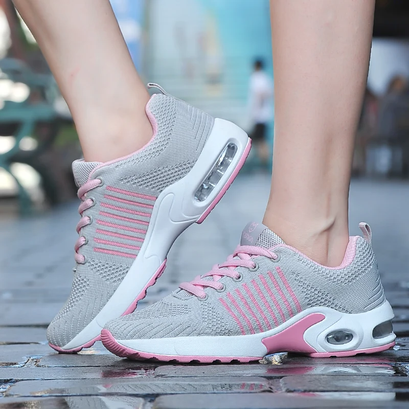 

High Quality Mesh Breathable Sneakers 2019 New Women Designer Top-Brand Running Shoes Zapatillas Plataforma Wedge Sports Shoes