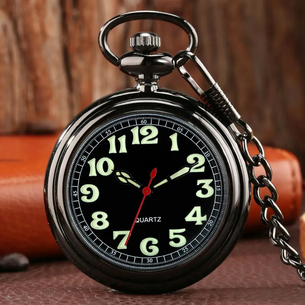 Chain Jewelry Pocket-Watch Fluorescent Clock Gifts Luminous-Pendant Women Quartz Arabic