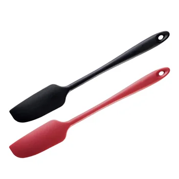 

2pcs Heat Resistant Silicone Spatulas Long Handle Cream Scraper Kitchen Gadget for Home (Mixed Colors)