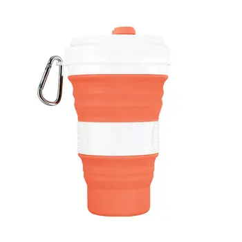 

550Ml Large Capacity Cold Kettle Silicone Folding Cup Outdoor Portable Telescopic Folding Silicone Cup