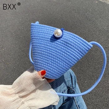 

[BXX] Weave Bucket Bags For Women 2020 Summer Simple Lady Crossbody Shoulder Handbags Lady Fashion Travel Totes HM787