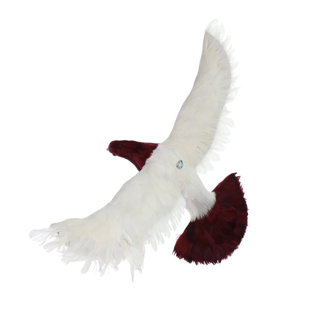 Artificial Feathered White Doves Standing & Flying Realistic Birds Statues Ornaments for Home Tabletop Décor Garden Decoy