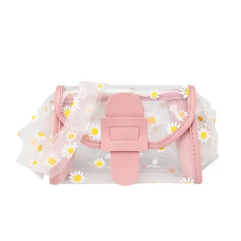 

Women Korean-Style Daisy Mesh Printed Jelly Square Sling Bag New Women's Crossbody/Shoulder Bag Purse purses and handbags