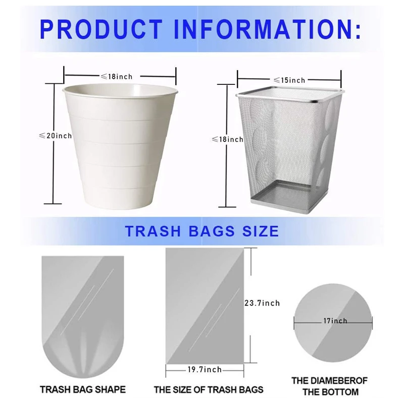 Small Trash Bags 240 Counts Biodegradable Trash Bags 4 Gallon Kitchen Bags Extra Thick Compostable Bag for Yard Wastebaskets Bat