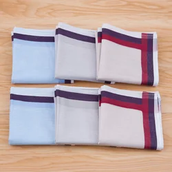Mouchoir carré en coton pour hommes, 12 pièces, à la mode, en treillis, cadeau de nouvel an pour hommes 