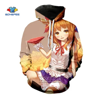 

SONSPEE 3D Print Japan Anime TouHou Project Hoodies Harajuku Sweatshirt Kawaii Cosplay Hoodie Men Women Winter Streetwear Tops