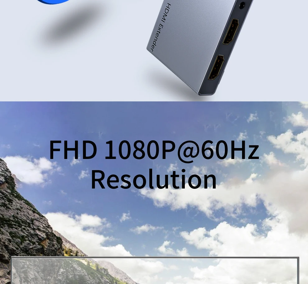 Unnlink 60 м HDMI удлинитель с локальным выходом FHD 1080P@ 60 Гц CAT6/7 сетевой LAN RJ45 Ethernet ИК передача для ТВ проектора монитор