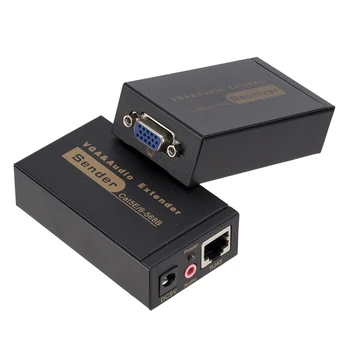 

VGA-100MS 100m 328ft VGA Video Audio Extender Transmitter CAT5e CAT6 LAN RJ45 Network Extension Converter Adapter Coupler