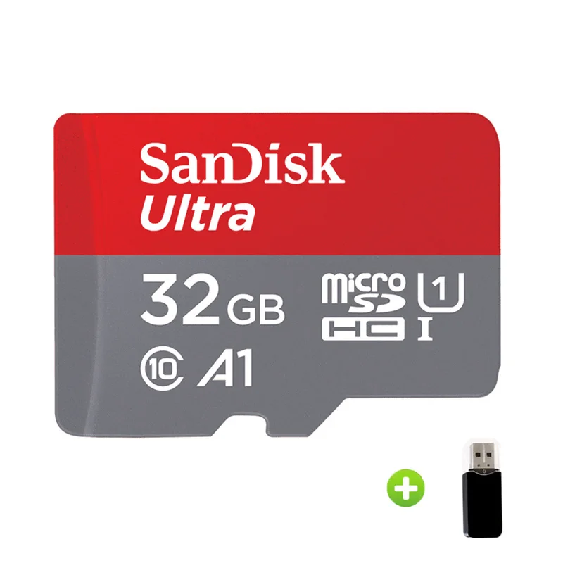 Sandisk микро SD карты A1 слот для карт памяти C10 98 МБ/с. 16 Гб оперативной памяти, 32 Гб встроенной памяти, 64 ГБ 128 Гб TF карты флэш накопитель usb для смартфонов - Емкость: 32GB-Card Reader