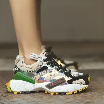 

BBZAI New pattern Genuine leather Superior quality Superior quality motion Casual shoes Fashion Show shoes woman 4CM Round Toe