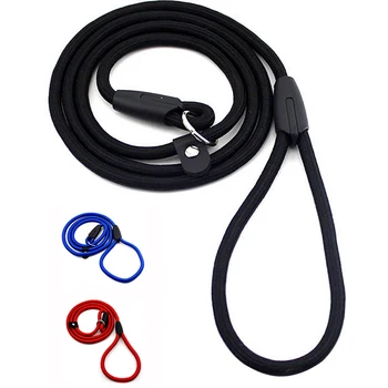 

NEW-Sturdy Pet Collar Rope Nylon Dog Slip Training Walking Lead With P Chain 1cm