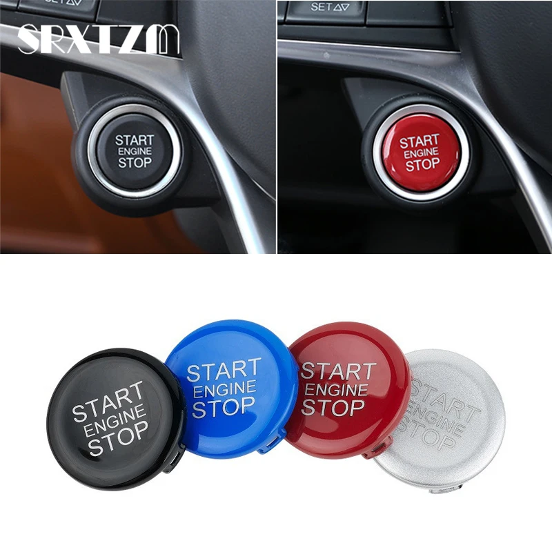 Start Stop Knopf Abdeckung Blende Rot passend für Alfa Romeo Stelvio