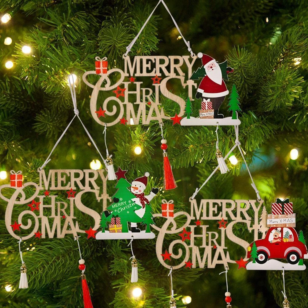 2022 Christmas Tree Lane New Product Christmas Decoration Wooden Hollow Tassel Card 2022 Year  Pendant Crafts Letter Home Ornaments Tree Christmas Ne L9V9|Pendant & Drop  Ornaments| - Aliexpress