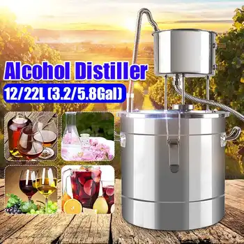 

22L/36L Efficeint Home DIY Distiller Moonshine Alcohol Stainless Copper Alcohol Whisky Water Wine Essential Oil Brewing Kit