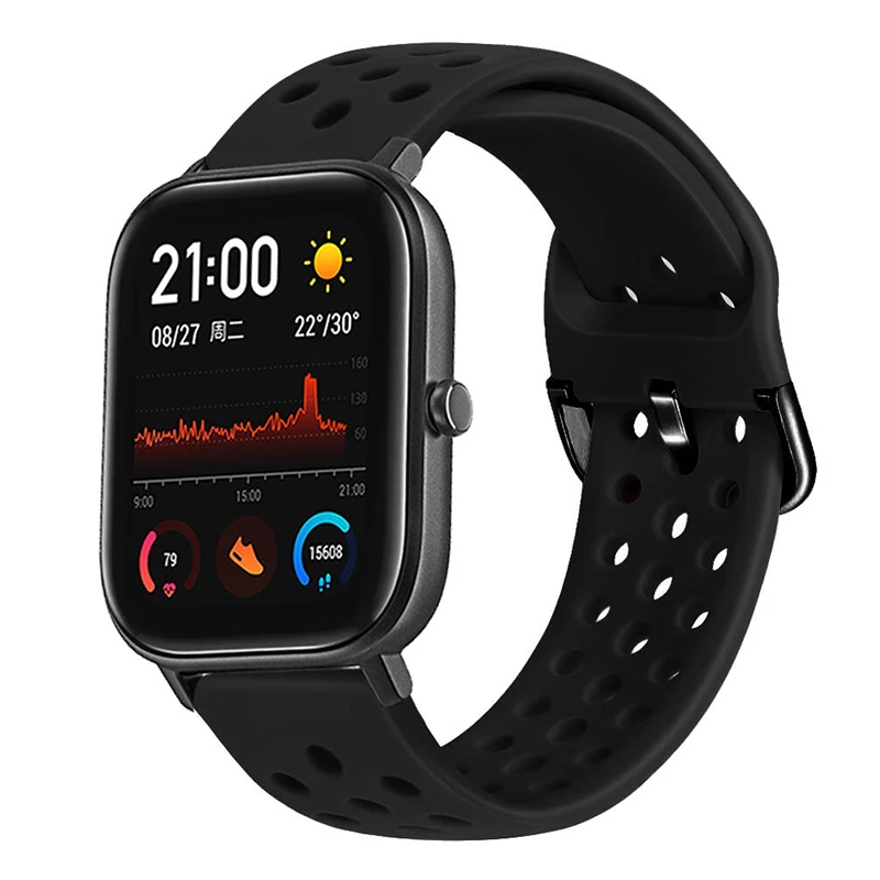 Galaxy Watch Active Band 20 мм силиконовый ремешок для Xiaomi Huami Amazfit GTS samsung Watch 42 мм gear S2 спортивный браслет аксессуары