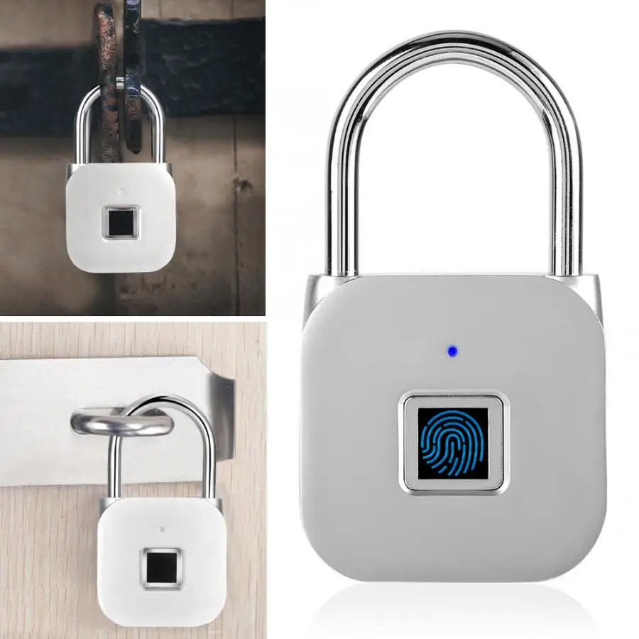 Мини водонепроницаемый USB Перезаряжаемый замок Противоугонный БЕСКЛЮЧЕВОЙ шкаф Электронный Отпечаток пальца разблокировка замка