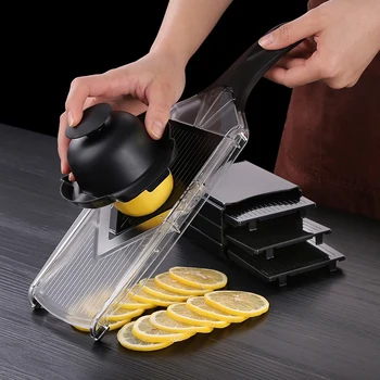

SSGP Handheld Adjustable Thickness Vegetable V Slicer Grater Salad Utensil, Perfect for Salad and All Vegetables