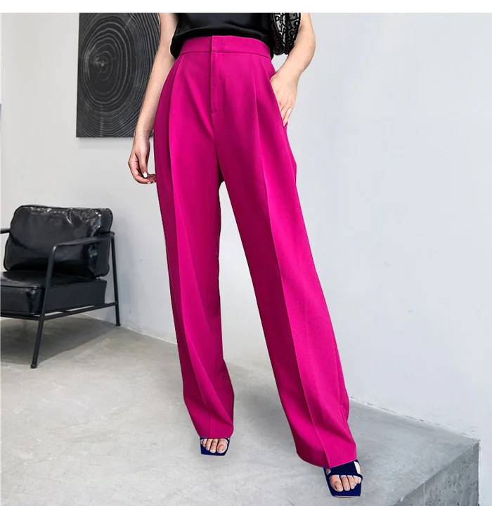 Trouser For Women High Waist Causal Loose Wide Leg Pants Female Autumn Korean Fashion Elegant Tide