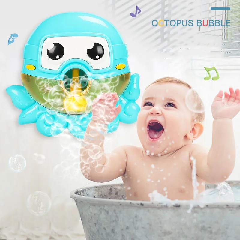 New Cute Octopus Baby Bath Bubble Toy Shower Children Toy Automatic