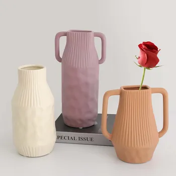 

Nordic Modern Irregular Ceramic Vase Dry Flower Arrangement Home Decoration Ornament Creative Vases Furnishings Decor Artware