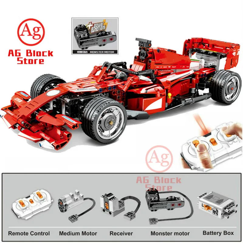 

Compatible Legoed RC Car with Monster Motor Racer F1 Building Block City Technic Remote Control Cars TRUCK Brick Toy for Boy