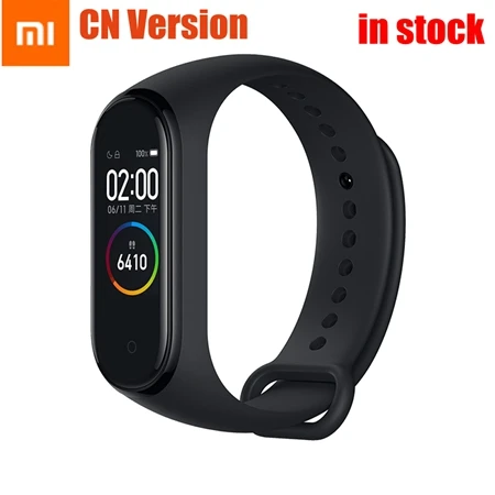 Xiaomi mi Band 4 умный Браслет глобальная версия AMOLED сенсорный экран 5ATM плавание mi ng водонепроницаемый спортивный браслет пульсометр - Цвет: CN Version