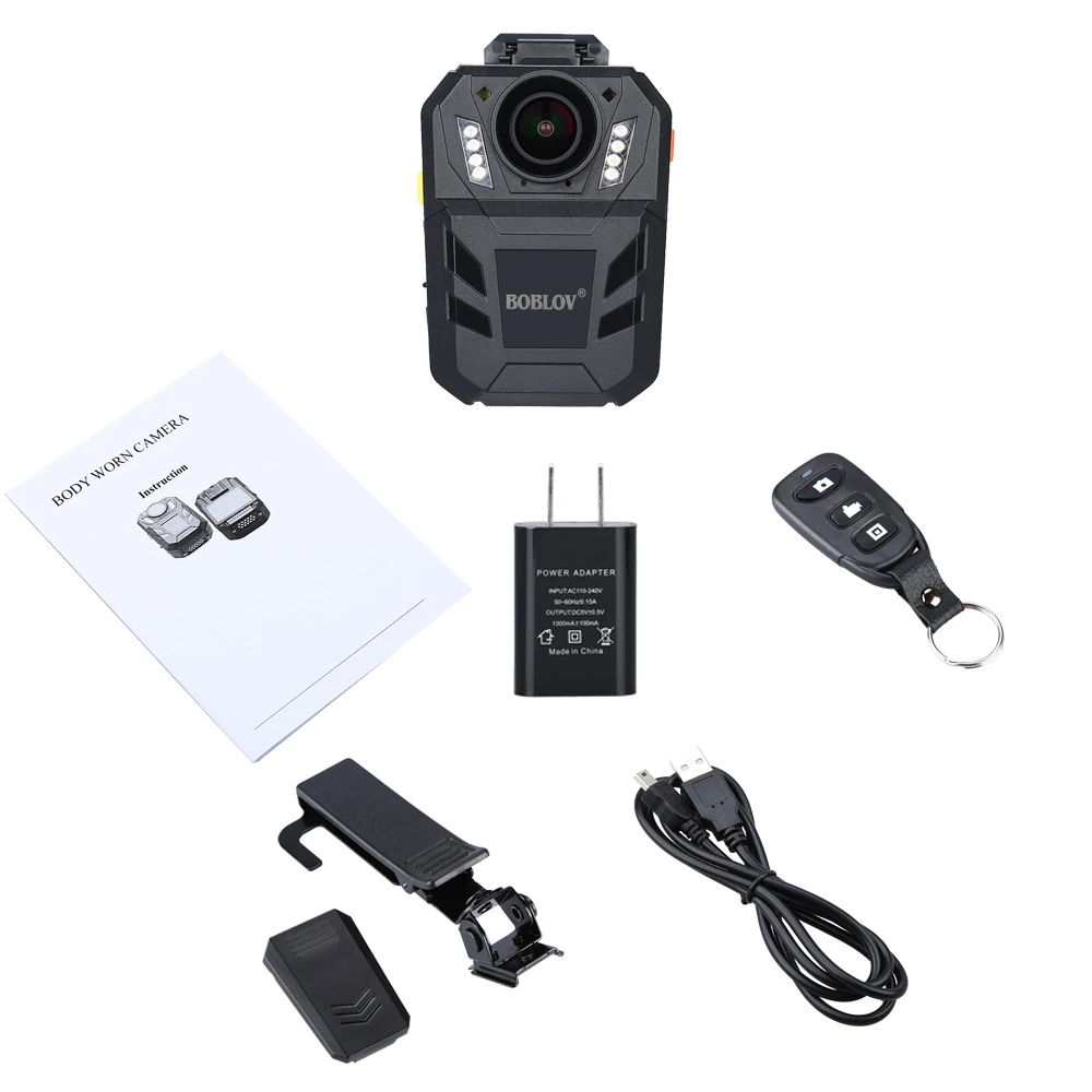  BOBLOV WA7-D Body Worn Camera 32MP HD 1296P Wearable Camera DVR Video Recorder Security Cam With Re