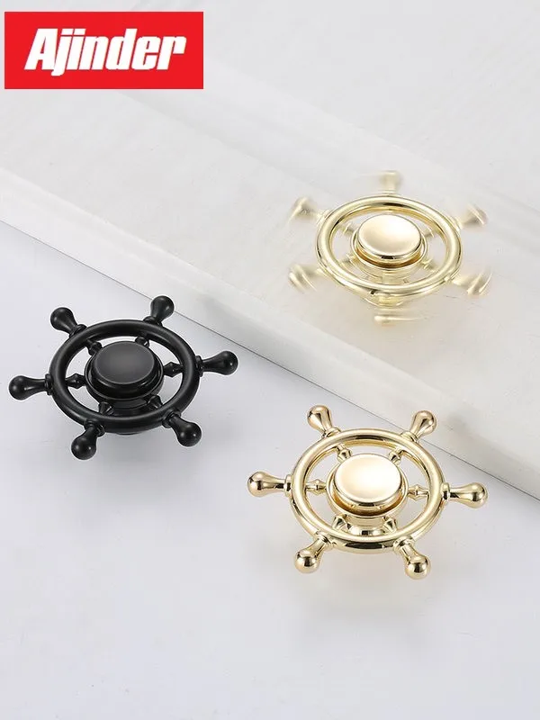 Modern Design Gyro Handles Cupboard Door Cabinet Drawer Furniture Hardware Cabinet Knobs Pull Handles Children's round handle
