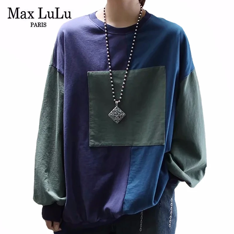 Max LuLu/Новинка 2020 корейский стиль весенние женские свободные свитшоты Женские