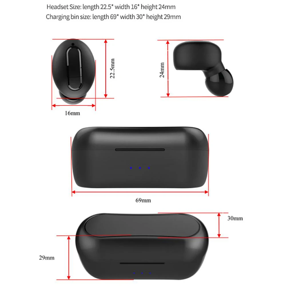 Для Android IOS с зарядным устройством чехол для зарядки Беспроводные Bluetooth 5 0