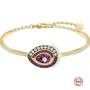 

Fashion Charm Pure 925 Silver Original 1:1 Copy, Mysterious Element Lucky Guardian Fashion Bracelet Female Luxury Jewelry Gifts