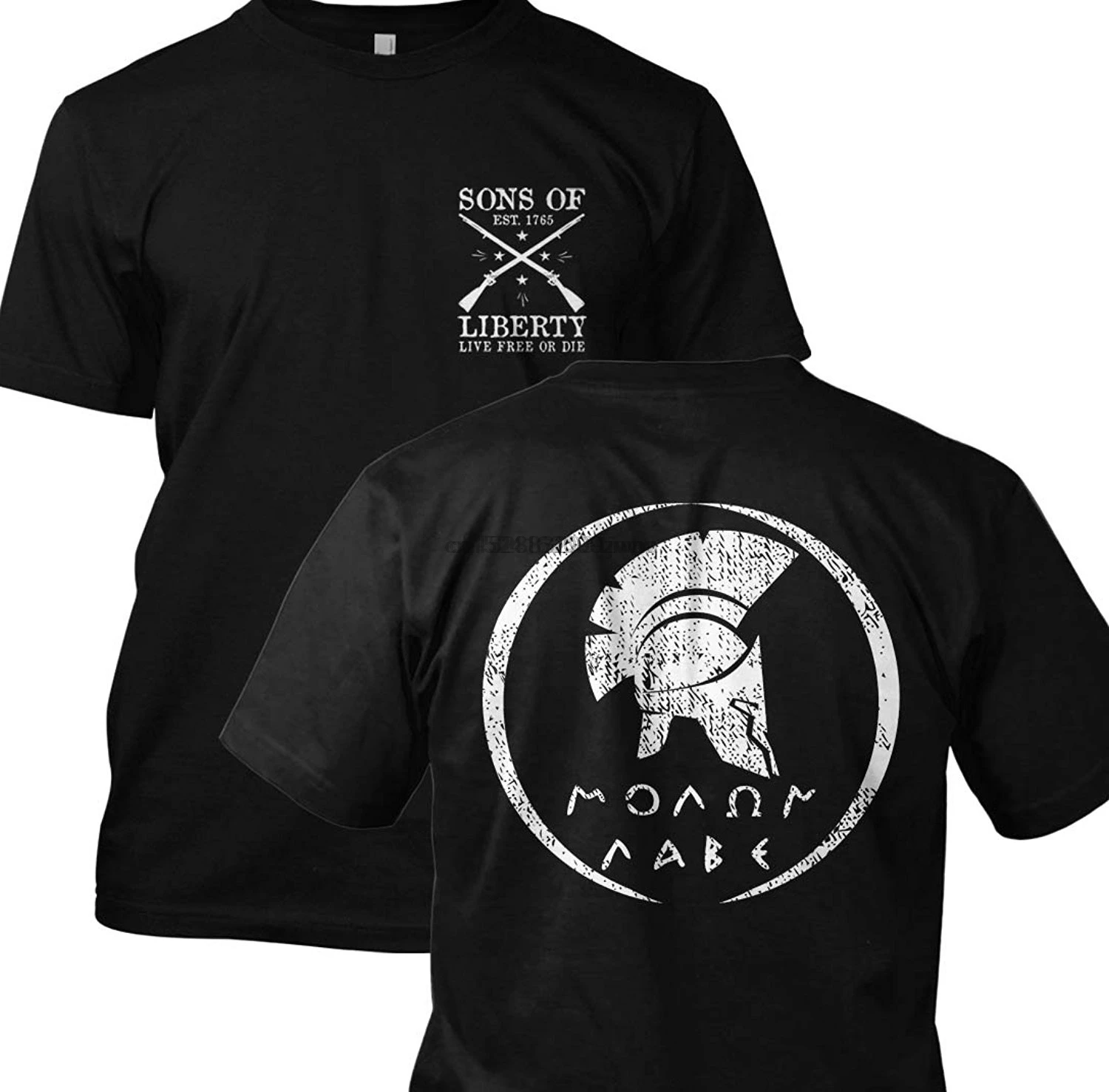 Molon Labe Спартанский шлем Мужская футболка wo |