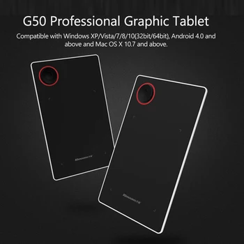 

10moons G50 Professional Graphic Tablet 8192 Levels Digital Drawing Tablet with Pen Multifunctional Ultralight Grafische Tablet