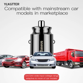 YLKGTTER デュアル USB 出力 3.1A スマート車の充電器 Iphone X/XR シャオ MI 注 10 Huawei 社 Mate30phone3.1A 高電流ミニ充電器