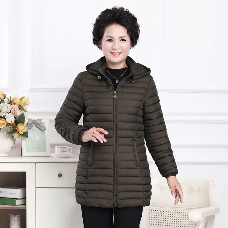 

Off Season New Style Cotton-padded Clothes Cotton-padded Jacket Cotton Coat Women Slim Fit Slimming Women's Mid-length Middle-ag