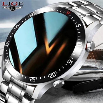 LIGE Smart Watch Men smartwatch LED Full Touch Screen For Android iOS Heart Rate Blood Innrech Market.com