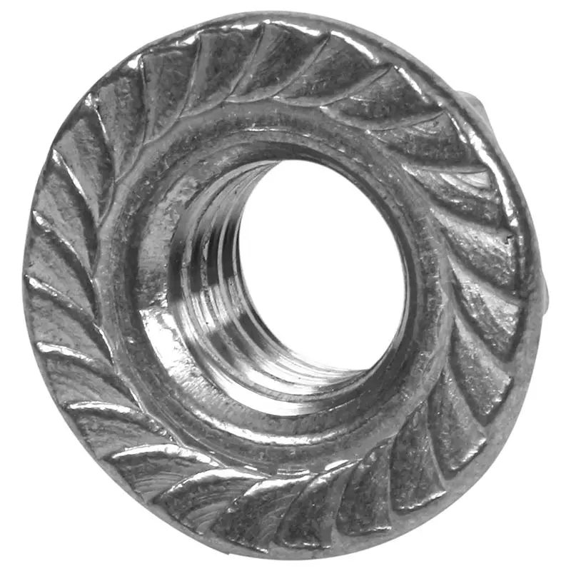 Диаметр M10x1.5mm 304 нержавеющая сталь зубчатые шестигранные фланцевые гайки 12 шт