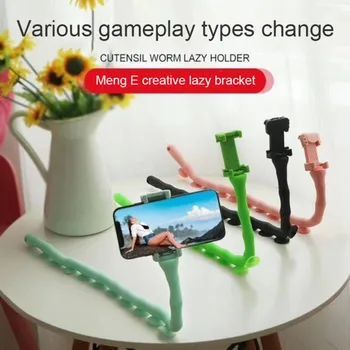 

Cute Caterpillar Lazy Mobile Phone Bracket Bicycle Car Phone Holder Worm Flexible Suction Cup Stand