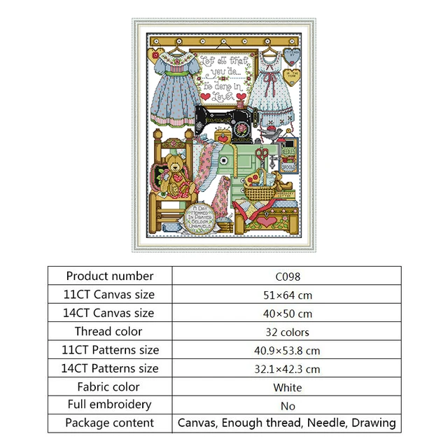 Alice In Wonderland 11CT (40*50CM) Stamped Cross Stitch