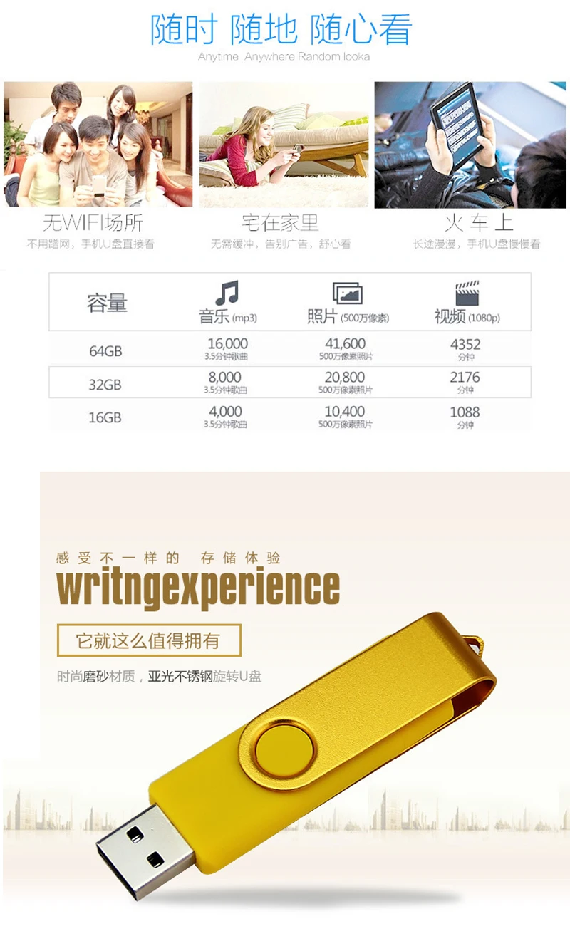 Смартфон Флэш-Накопитель OTG USB флэш-накопитель Cle USB 2,0 Stick 128 ГБ с поддержкой технологии OTG флеш-накопитель 1 ТБ 512 ГБ 256 ГБ 128 ГБ внутренней памяти устройства на открытом воздухе