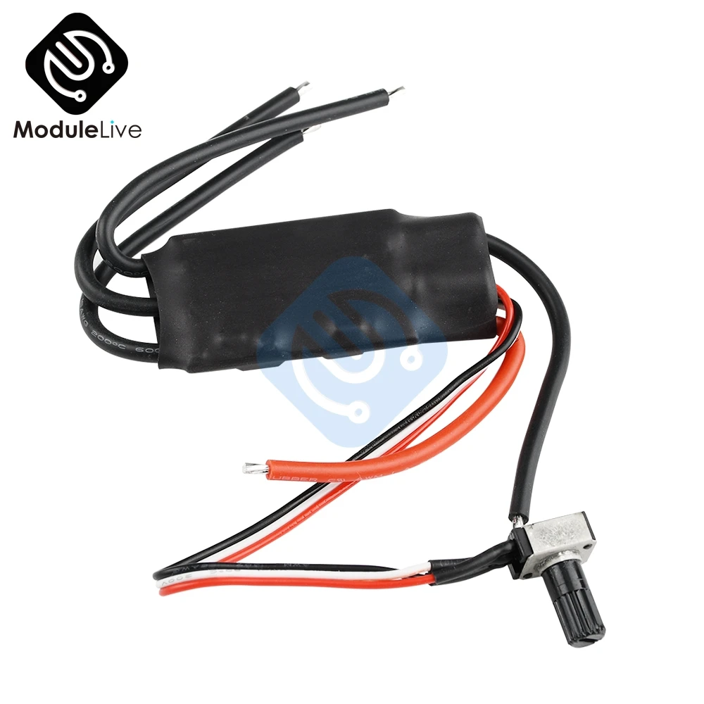 BLDC 3 phase DC Brushless Motor Drive Controller DC 7V-24V PWM Hallless Driver For 2/6/12/14 14 Pole Motor