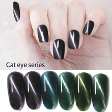 Гель-лак «кошачий глаз» для ногтей резиновый зеленый фиолетовый Магнитный фототерапия модный прочный ноготь 10 мл