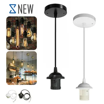 

E27 Ceiling Light Holder Light Accessories For Daily Lighting Industrial Pendant LED Lamp Bulb Holder With Cable